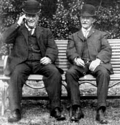 Thomas and brother David relaxing